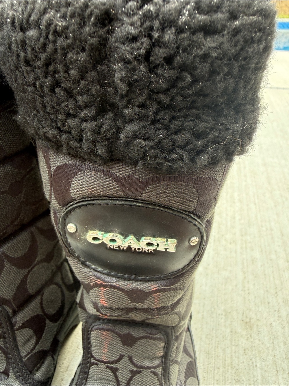 Coach Sonya Winter Snow Boots Black Side Zip Women’s US 8 - Picture 9 of 12